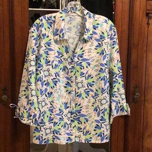 JM Collection 100% washable linen blouse